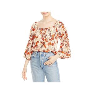 CHENAULT Womens Long Sleeve Peasant Top